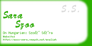 sara szoo business card